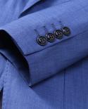 Light Blue Blazer For Men  Fashion Clothing Male Blazer Jacket Slim Fit Mens Smart Casual Blazers 5xl Luxury Terno Q199