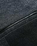  Slim Fit Men Wool Blazer Autumn Fashion Patchwork Designs Woolen Blazer Jacket Classic One Button Mens Blazers Casual Q