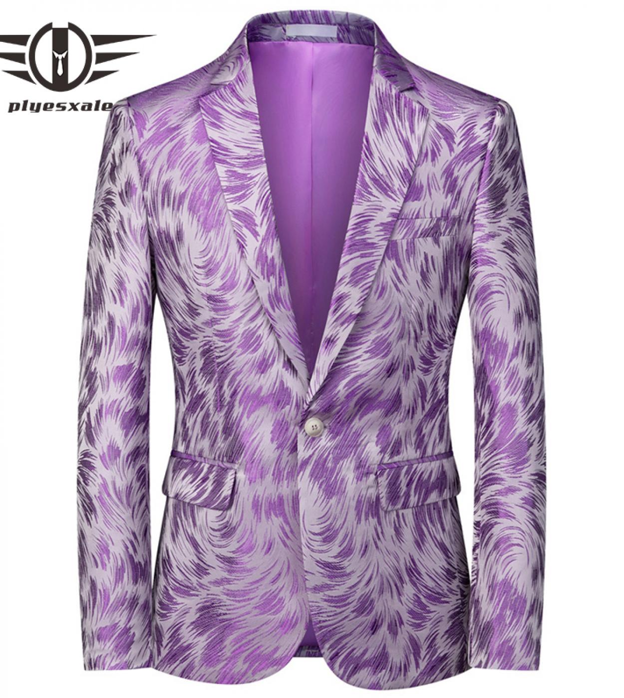 Purple floral suit jacket hot sale