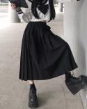 Pleated Skirts Women S 5xl Vintage Young Basic Leisure  All Match Spring High Waist Female Skirts College