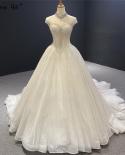 Dubai Luxury Ivory High End Wedding Dresses 2023 Sleeveless Beading Diamonds Sparkle Bride Gowns Hm67114 Custom Madewedd