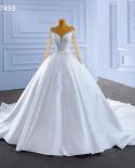 Serene Hill White High End Luxury Beaded Long Sleeves Lace Up Bride Gowns Wedding Dress 2022 Custom Made Hm67493  Weddin