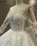 Dubai Ivory Long Sleeves Luxury Wedding Dresses  Oneck Highend Beading Pearls Bridal Gowns Ha2412 Custom Made  Wedding D