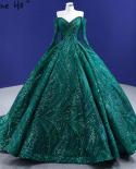 Serene Hill Green Luxury Beaded Wedding Dresses  Long Sleeves Highend Bride Gowns Hm67368 Custom Made  Wedding Dresses