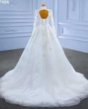 Serene Hill branco high end luxo renda frisado gola alta mangas compridas rendas vestidos de noiva vestido de noiva 2022 feito s