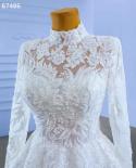 Serene Hill branco high end luxo renda frisado gola alta mangas compridas rendas vestidos de noiva vestido de noiva 2022 feito s