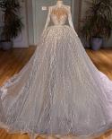 Serene Hill Muslim Luxury Ivory Wedding Dresses Gowns  Crystal Beading  Bride Dress Hm67226 Custom Made  Wedding Dresses