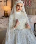 Serene Hill Muslim Ivory Beading Wedding Dresses  Highend Luxury Sparkle Bridal Gowns Ha2477 Custom Made  Wedding Dresse