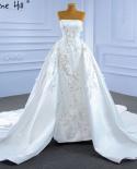 Serene Hill White Mermaid Overskirt Wedding Dresses  Elegant Flowers Beaded Bride Gowns Hm67282 Custom Made  Wedding Dre
