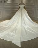 Ivory Satin Boat Neck  Wedding Dresses 2023 Diamond Bow Vintage Sleeveless High End Bride Gown Ha2371 Custom Madewedding