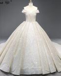 Luxury Ivory Off Shoulder Dubai Wedding Dresses  Sleeveless Diamond Beading Bridal Gowns Ha2399 Custom Made  Wedding Dre