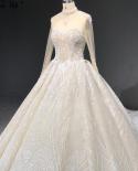 Serene Hill Ivory Dubai Highend Wedding Dresses  Luxury Diamond Beading Long Sleeves Bridal Gowns Ha2430 Custom Made  We