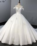 Ivory Off Shoulder  Highend Wedding Dresses  Vintage Sleeveless Sequined Sparkle Bride Gown Ha2331 Custom Made  Wedding 