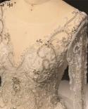 Highend Ivory Long Sleeves  Wedding Dresses  Oneck Beading Sequins Bridal Gowns Ha2338 Custom Made  Wedding Dresses
