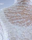 Serene Hill Branco Sereia Cetim Mangas Compridas Renda Frisada Renda Noiva Vestido de Noite Vestido de Noiva Alta Qualidade Cust