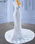 Serene Hill White Mermaid Elegant Wedding Dresses Gowns 2022 Flowers Beaded Luxury Bridal Dress Hm67424  Wedding Dresses