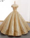 New Luxury Champagne Gold Princess Wedding Dress  Sleeveless Highend Fashion Lace Up Bridal Gown Real Photo 66671  Weddi
