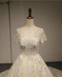 אופנה יוקרה גבוהה קצה שמלות כלה טול 2023 וינטג שרוולים קצרים חרוזים קריסטל שמלות כלה vestido de noivaw