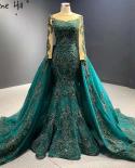Serene Hill Muslim Wine Red With Train Wedding Dresses 2022 Mermaid Beaded Luxury Elegant Bridal Dress Hm67250 Custom Ma