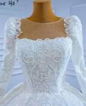 Serene Hill White Muslim Lace Beaded Wedding Dresses 2022 Luxury Highend Lace Up Bridal Dress Hm67258 Custom Made  Weddi