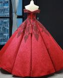 Wine Red Vintage High End  Wedding Dress 2023 Off Shoulder Beading Lace Bridal Gowns Real Photo Hm66859 Custom Madeweddi
