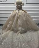 Ivory Off Shoulder Vintage  Wedding Dresses  Sequined Sparkle Sleeveless Luxury Bride Gown Real Photo Ha2226 Custom Made