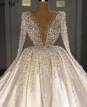 Serene Hill Muslim Ivory Satin Luxury Wedding Dresses Gowns  Beading Pearls  Bride Dress Hm67210 Custom Made  Wedding Dr