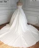 Dubai Luxury Sequined Sparkle  Wedding Dresses  White Sleeveless Vintage Bridal Gowns Ha2260 Custom Made  Wedding Dresse