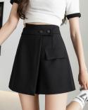 High Quality Work Women Shorts Skirts Summer 2023 High Waist Loose A Line Mini Short Trousers Female