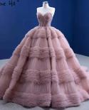 Serene Hill Pink Ruffles  Wedding Dresses 2022 Sleeveless Simple Highend Bridal Dress Hm67372 Custom Made  Wedding Dress