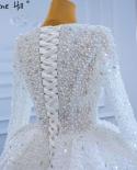 serene hill לבנה מוסלמית שמלות כלה יוקרתיות 2023 פנינים חרוזים גבוהות שרוכים שמלת כלה hm67265 custom madewedd