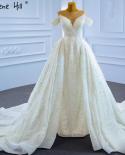 Serene Hill White Luxury Overskirt Wedding Dresses  Mermaid Beaded Pearls Lace Up Bridal Dress Hm67264 Custom Made  Wedd