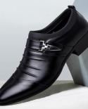 נעלי עור אלגנטיות לגברים שמלת עור נעלי אופנה עור נעלי אוקספורד