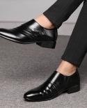  Newest Business Men Oxfords Shoes Set Of Feet Black Brown Male Office Wedding Pointed Mens Leather Shoes Men Wedding S