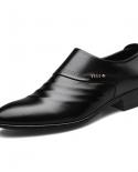 נעלי אוקספורד לגברים עסקים חדשים סט רגליים שחור חום זכר משרד חתונה מחודדת נעלי עור לגברים גברים חתונה