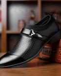 New Brand Men Formal Shoes Slip On Pointed Toe Patent Leather Oxford Shoes For Men Dress Shoes Business Plus Size Df5  M