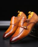 Zapatos planos de negocios de patrón clásico, zapatos de cuero de vestir formales de diseñador para hombres, mocasines para homb
