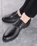 Men Dress Shoes Simple Style Quality Men Oxford Shoes Lace Up Brand Men Formal Shoes Men Pu Leather Business Wedding Sho