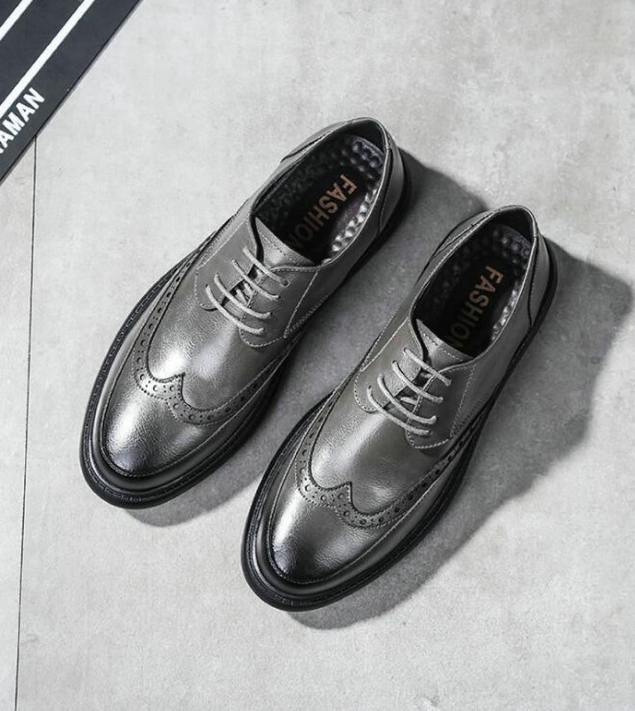 New Fashion Men Business Formal Dress Casual Flats Shoes Men Wedding Shoes Leather Oxfords Round Toe Shoes 558  Mens Dr