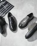 אופנה חדשה לגברים עסק שמלה רשמית נעלי קזואל נעלי כלה גברים נעלי חתונה עור אוקספורד נעלי אצבע עגולה 558 דר לגברים