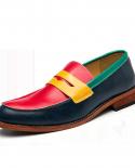Zapatos Mocasines para hombre Zapatos Oxford Zapatos de vestir para hombre Zapatos de cuero de retales formales Moda hecha a man