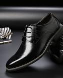 حذاء رسمي مسطح للرجال من الجلد الطبيعي ، حذاء أكسفورد رسمي إيطالي منحوت ، مقاس كبير 3848 للشتاء M