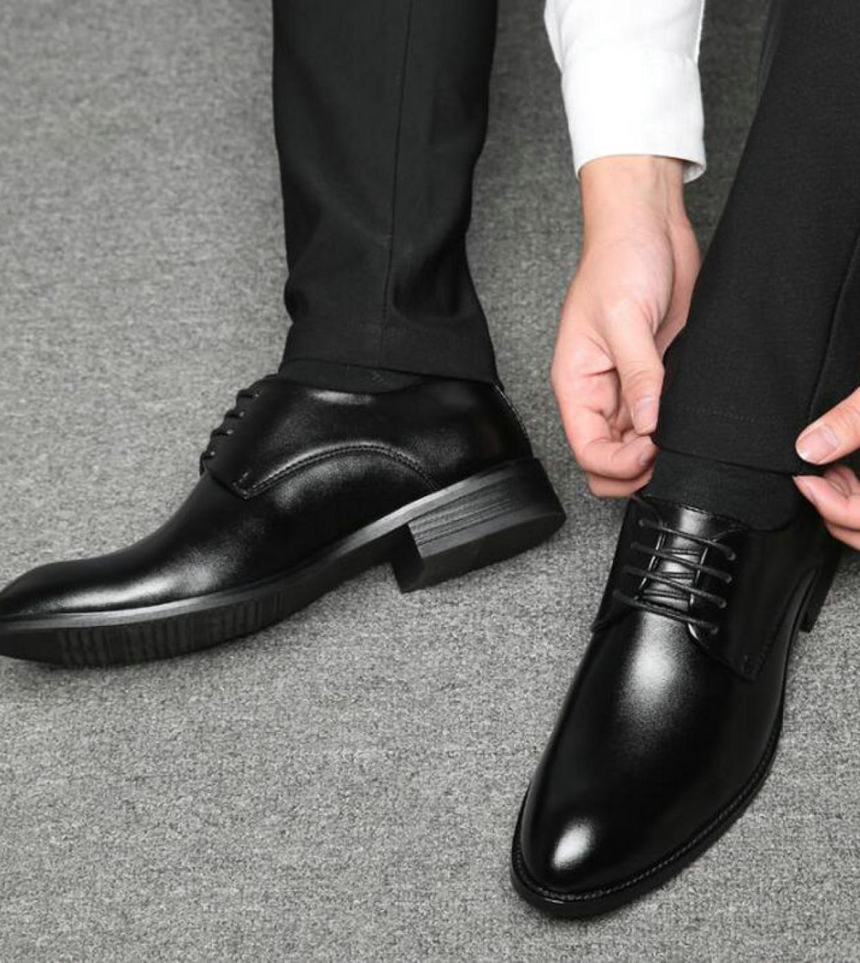 حجم كبير 3848 الرجال الأحذية الأعمال أحذية الدانتيل البريطانية الرجال فستان الزفاف أحذية أسود براون أكسفورد أحذية مكتب رسمي