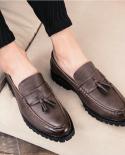 Men Brogue Moccasins Dress Shoes Formal Business Oxfords Shoes For Men Italian Brand Men Leather Flats Driving Shoes  Fo