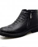 Newpattern Men Ankle Boots Winter Zipper Genuine Leather Mens Shoes Soft Casual Keep Warm Snow Boots Man Flats J98  Men