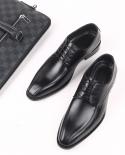 New Mens Leather Shoes Man Dress Luxury Brand Elegant Design Business Formal Shoes Men Plus Size Wedding Party   Mens 