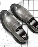 Big Size New Fashion Men Black Business Formal Dress Shoes Loafers Men Wedding Shoes Leather Oxfords Pointed Toe Shoes 4