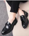 Men Luxury Italian Style Oxford New Men Dress  Bow Shoes Shadow Patent Leather Luxury Fashion Groom Wedding Shoes Km8for