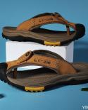 Slippers Mens Shoes Leather Outdoor Beach Fashion Trends In The Streets Of Summer Fashion Slippers