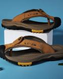 Slippers Mens Shoes Leather Outdoor Beach Fashion Trends In The Streets Of Summer Fashion Slippers